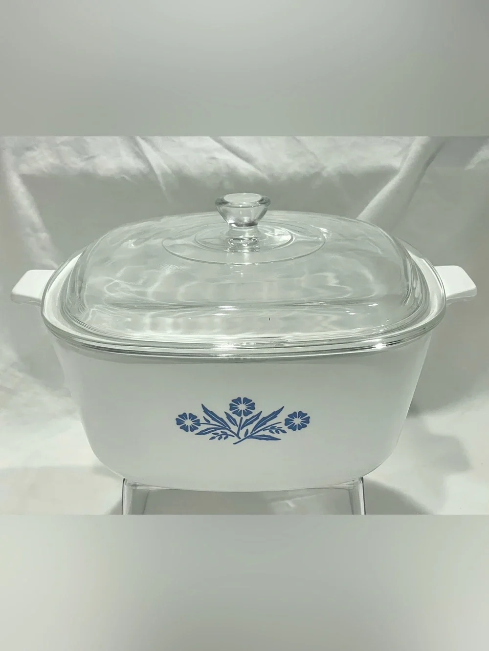 Vintage Corningware “Cornflower Blue” 10C Lidded Casserole Baking Dish | Burned